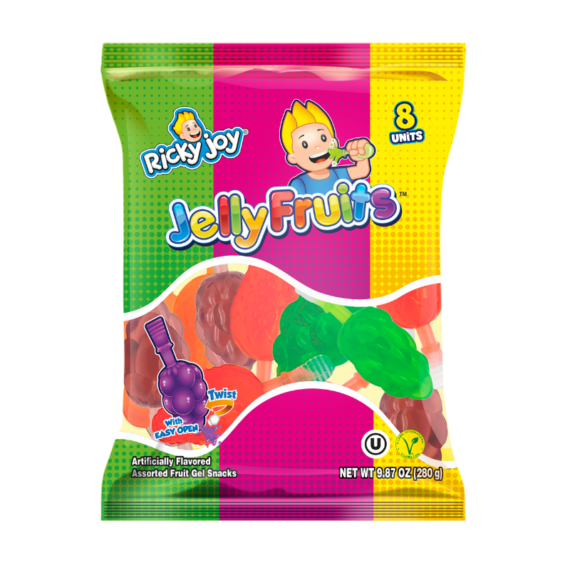 Ricky Joy® Jelly Fruits™ - Squeezable Jelly Candy - (Pack of 3 Ricky Joy® Jelly Fruits™ - Squeezable Jelly Candy - (Pack of 3