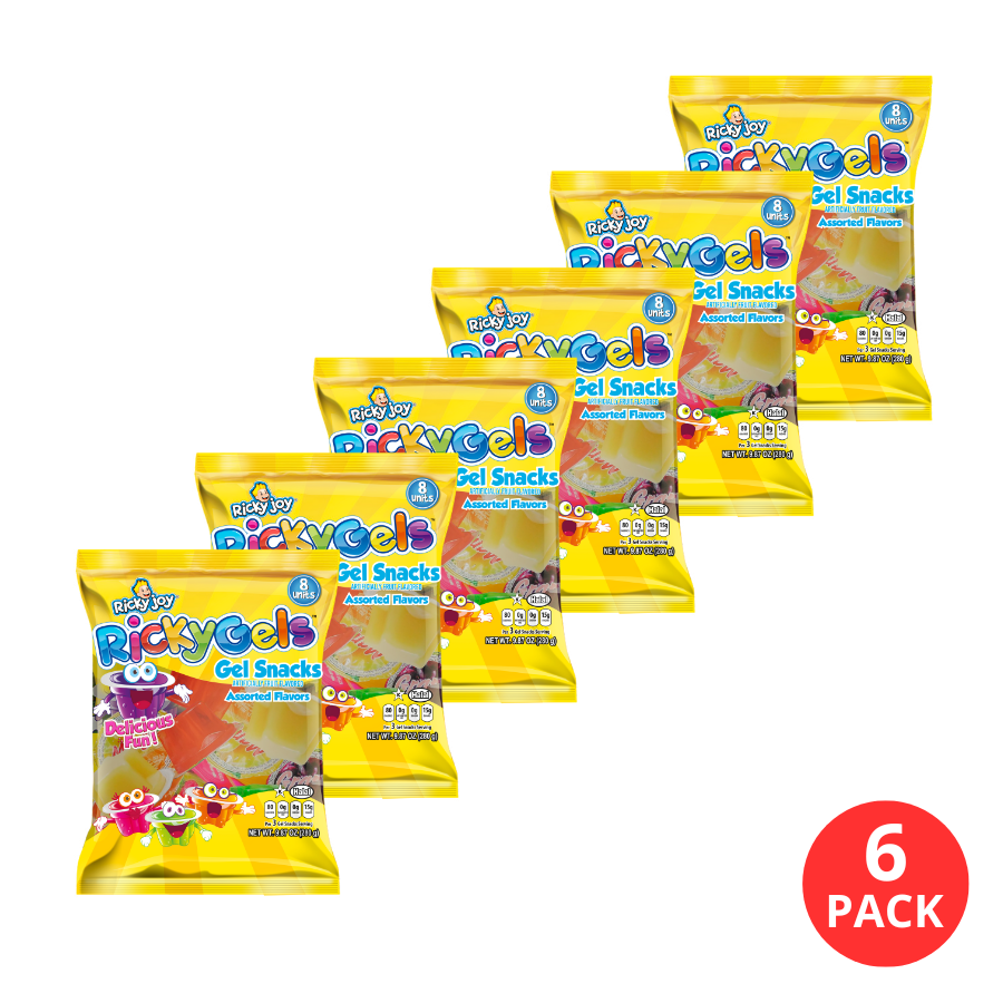 Ricky Joy® Ricky Gels™ - Assorted Gel Snacks - 3.17 OZ (Pack of 3 Ricky Joy® Ricky Gels™ - Assorted Gel Snacks - 3.17 OZ (Pack of 3