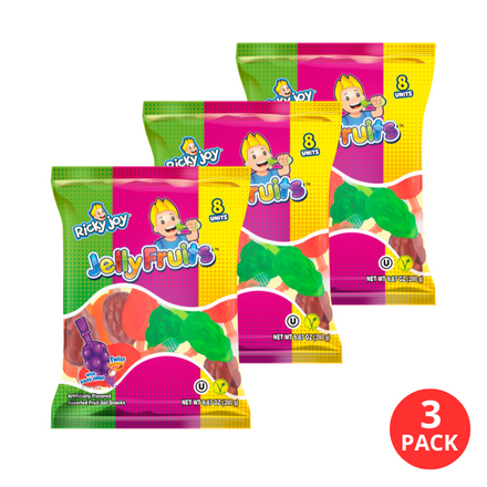 Ricky Joy® Jelly Fruits™ - Squeezable Jelly Candy - (Pack of 3
