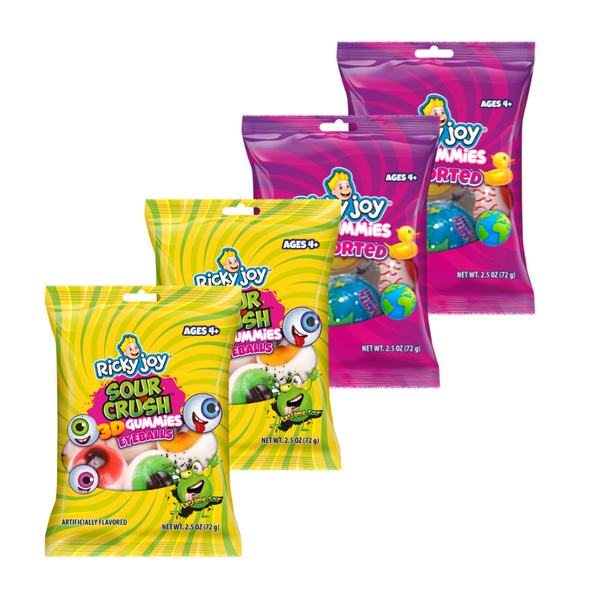 Ricky Joy® 3D™ Gummies - Assorted - Eyeballs - Ducks - Planets