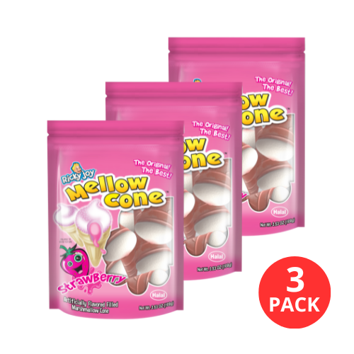 Ricky Joy® Mellow Cone™ - Strawberry Jelly Filled - 3.53 OZ (Pack