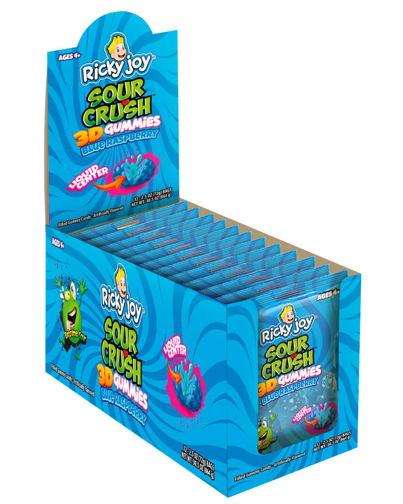 Ricky Joy® 3D Gummies - Sour Crush - 2.54 OZ (Pack of 12) – Ricky
