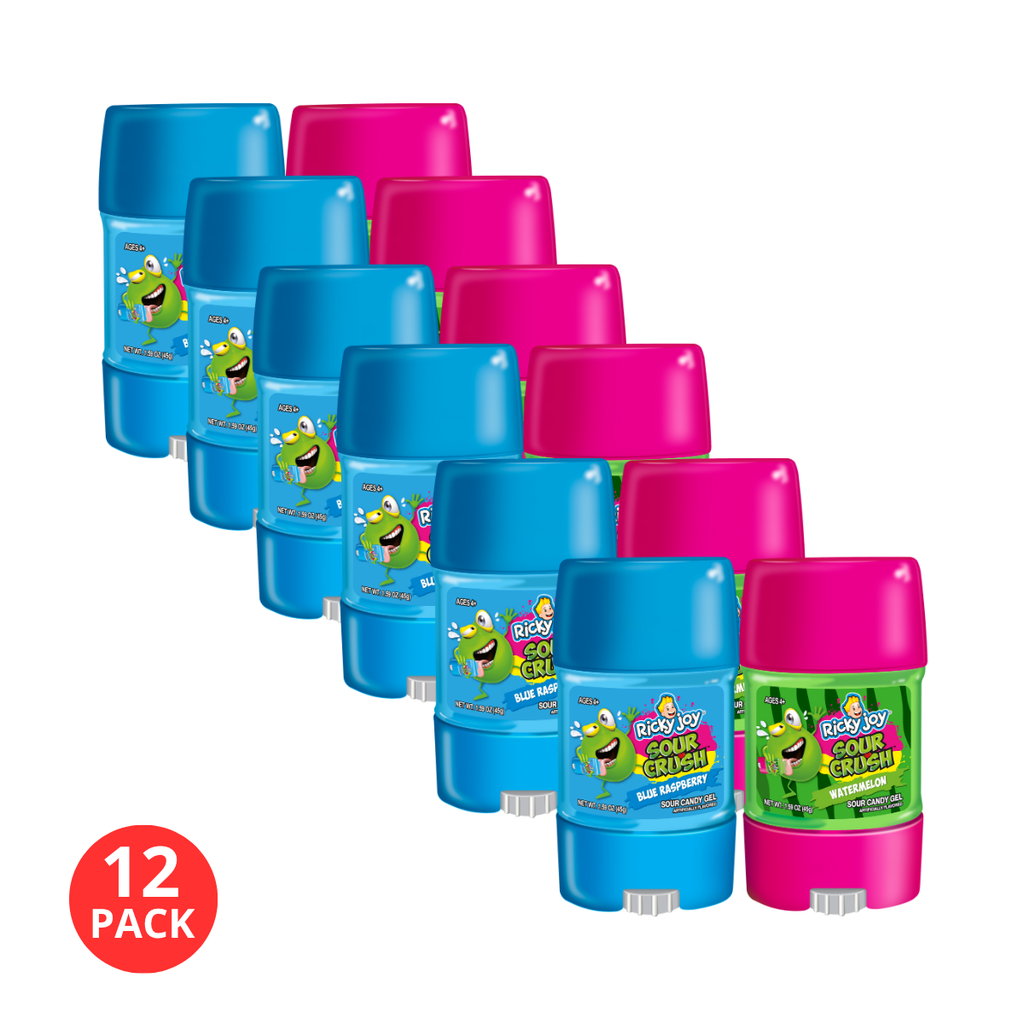 Blue Raspberry Gummies Ricky Joy Ricky Joy® Sour Crush™ - Gel Blue Raspberry & Strawberry - 1.34 OZ (Pa ...