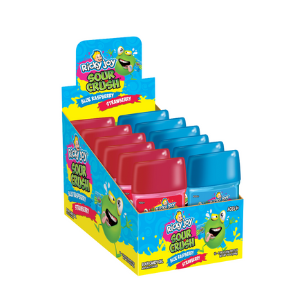 Ricky Joy® Sour Crush™ Gel Blue Raspberry & Strawberry Flavors 12